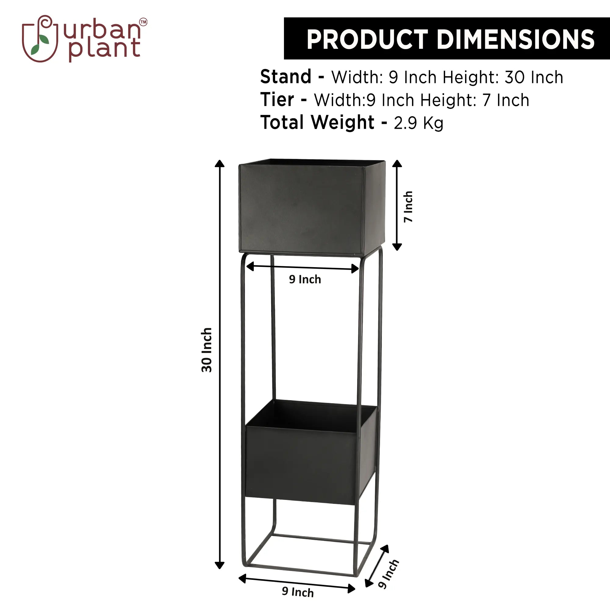 Urban Elegance European Style Two Tier Metal Planter with Stand Rack Planter with Stand Urban Plant 
