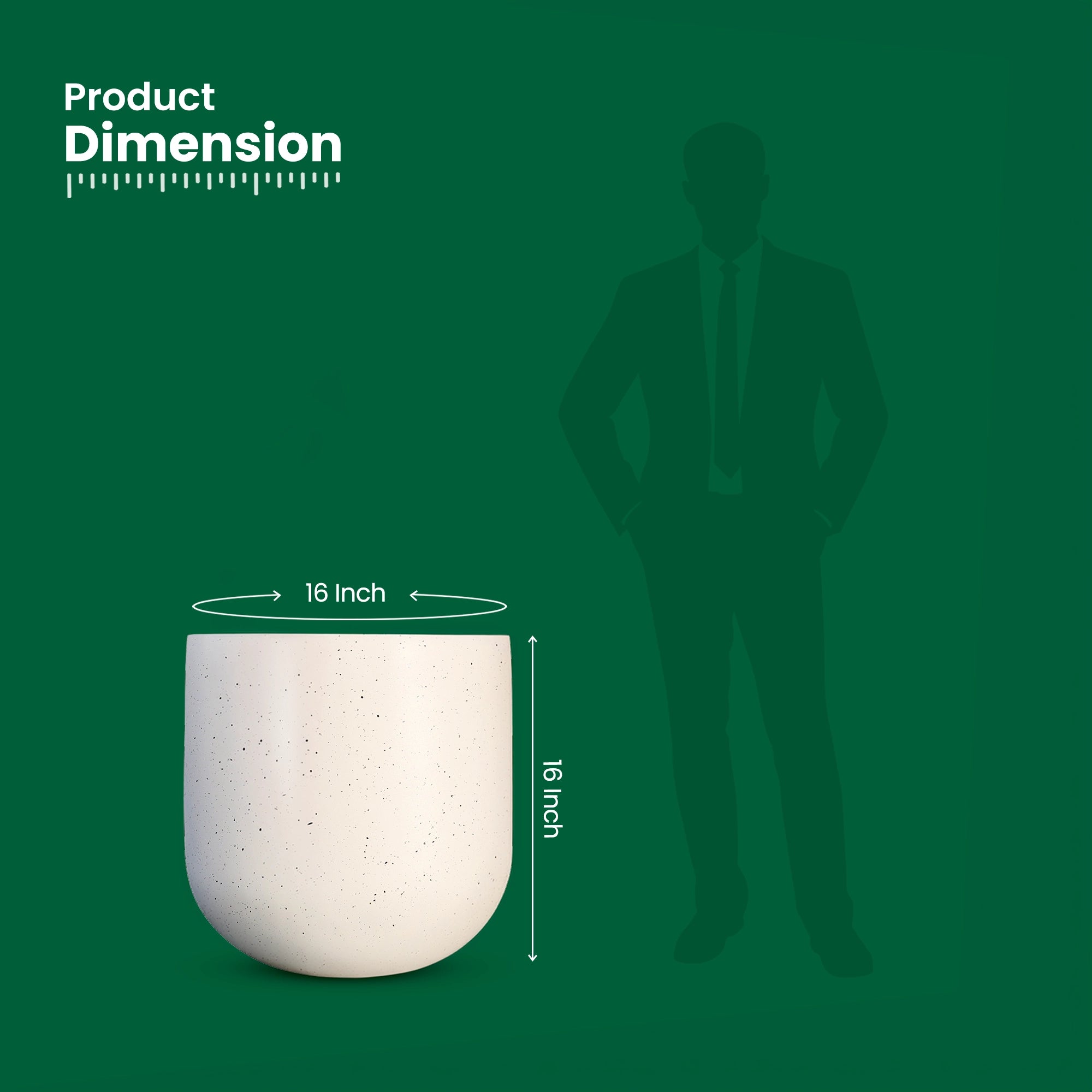 ORBIS Planter – L17 (5 Years Warranty) | Product Dimension 
