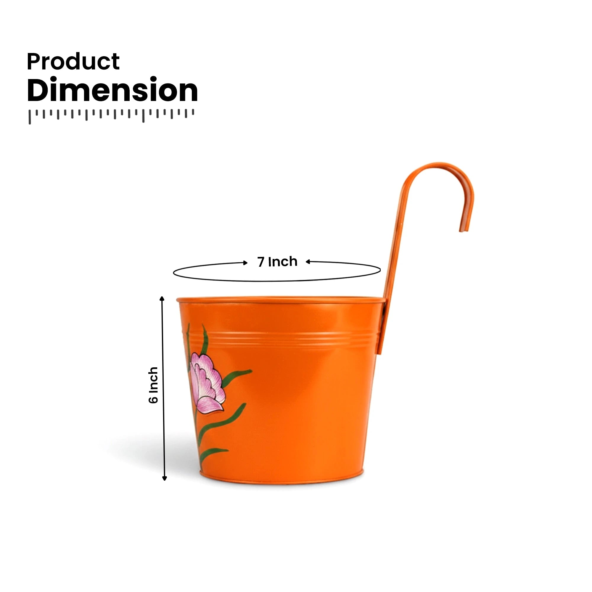 Vibrant Railing Hanging Planters - (Set of 5) Hanging Planter Urban Plant 