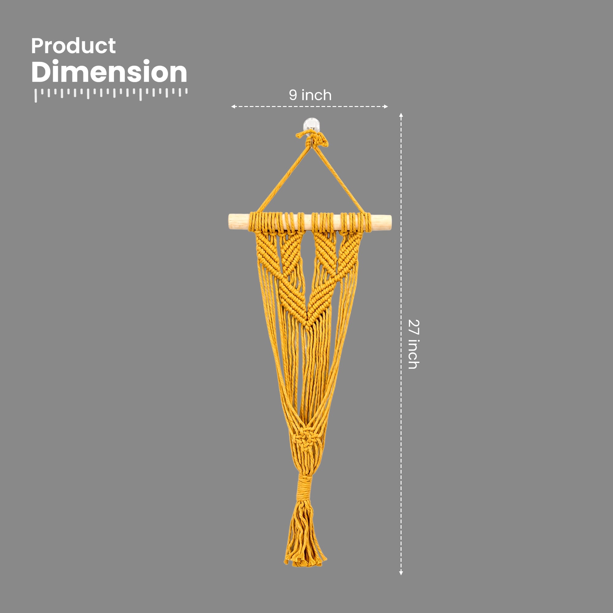 Urban Plant Mustard Bliss Macrame Plant Hanger