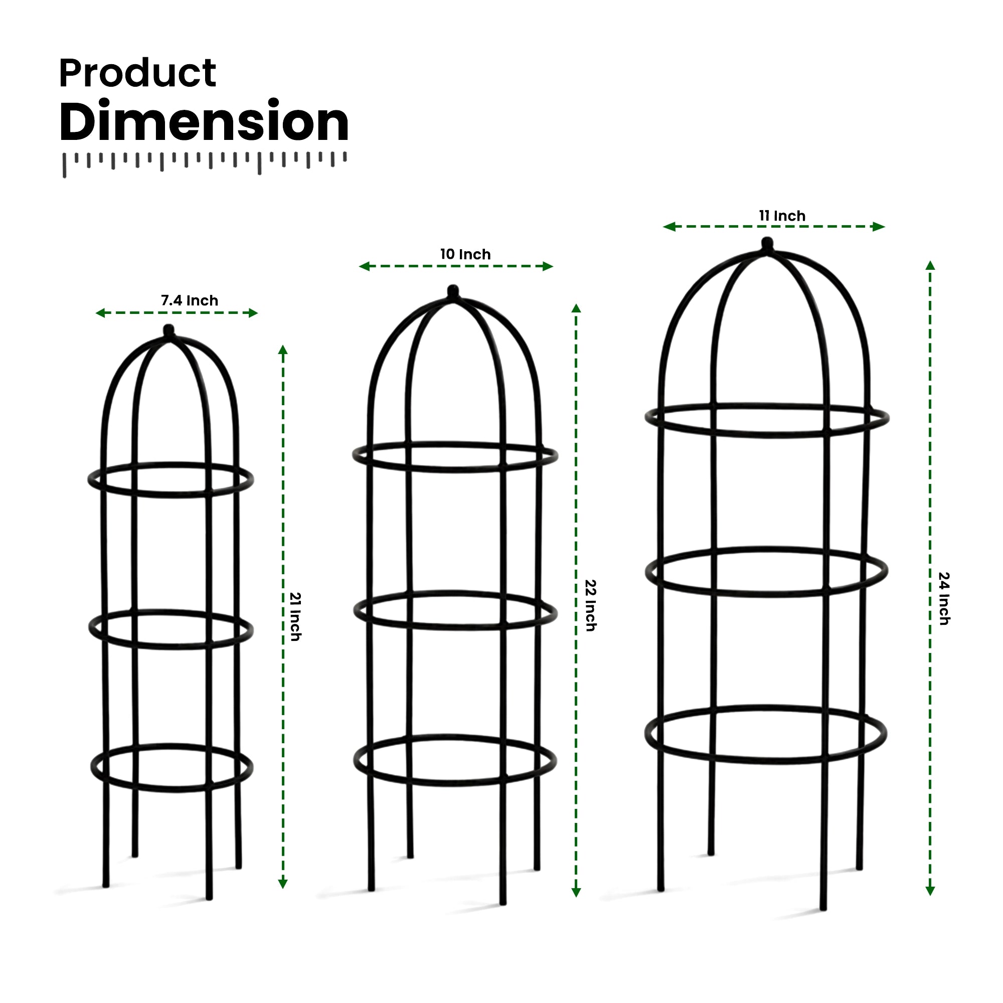 Urban Plant Trellis for Plant Protection - (Set of 3)