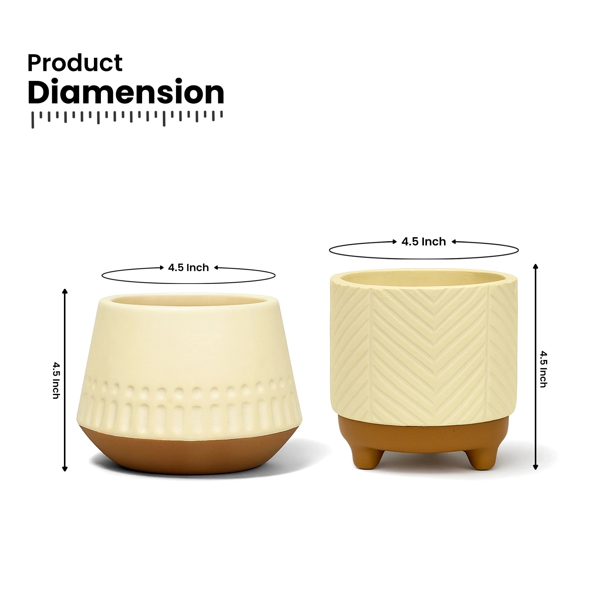Terracotta Wonders - (Set of 2) Terracotta Pot Urban Plant 