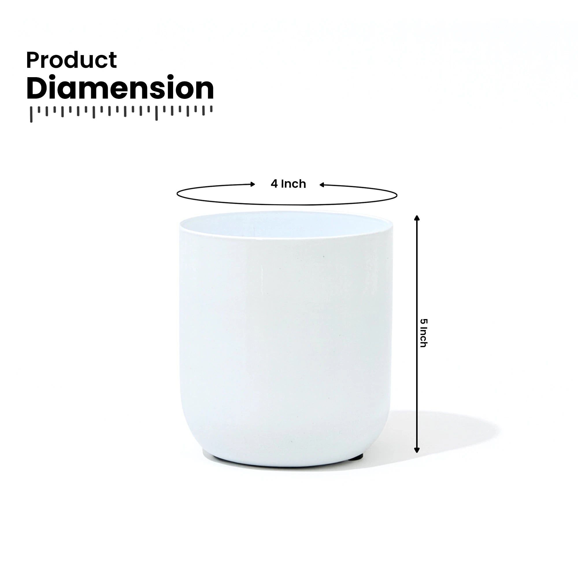 Metallic Miniature Planter (White - Pack of 1) Metal Planter Urban Plant 
