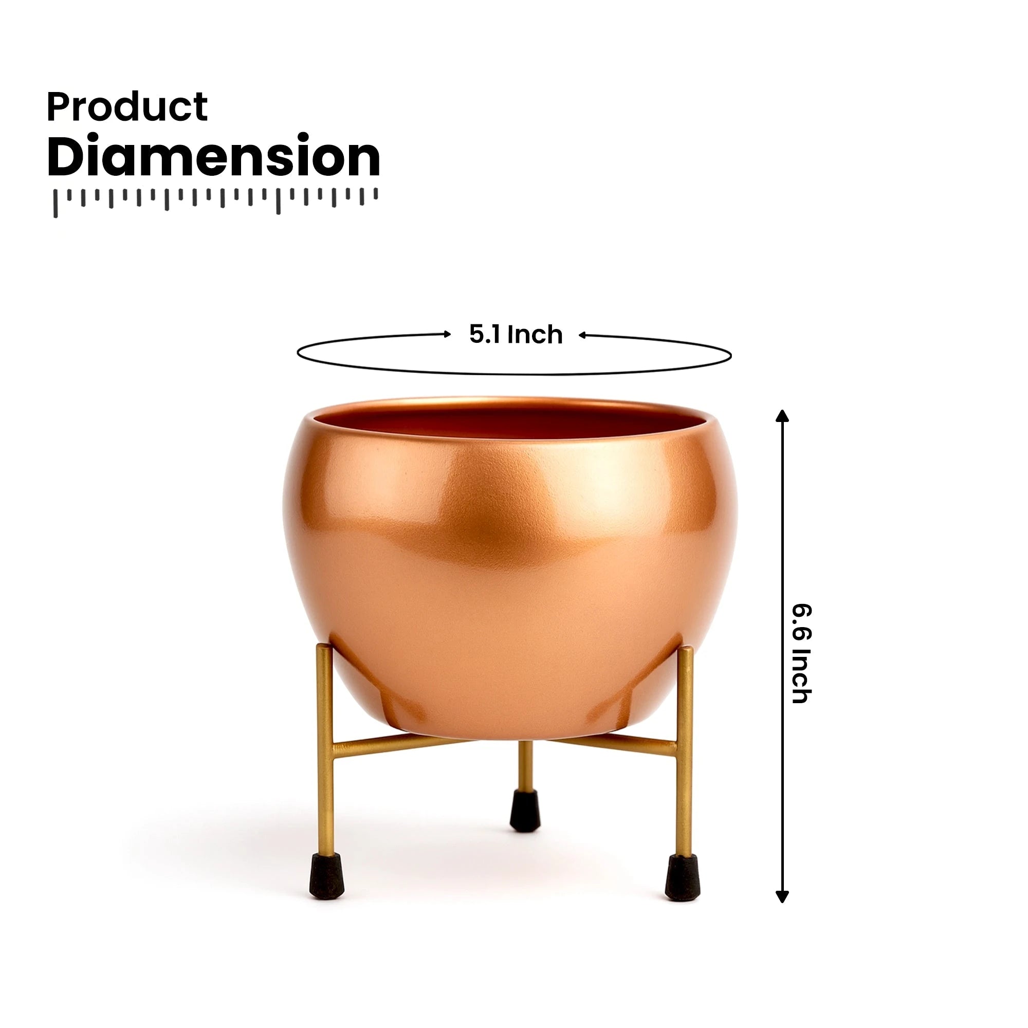 Seraphine Pot with Stand Metal Planter Urban Plant 