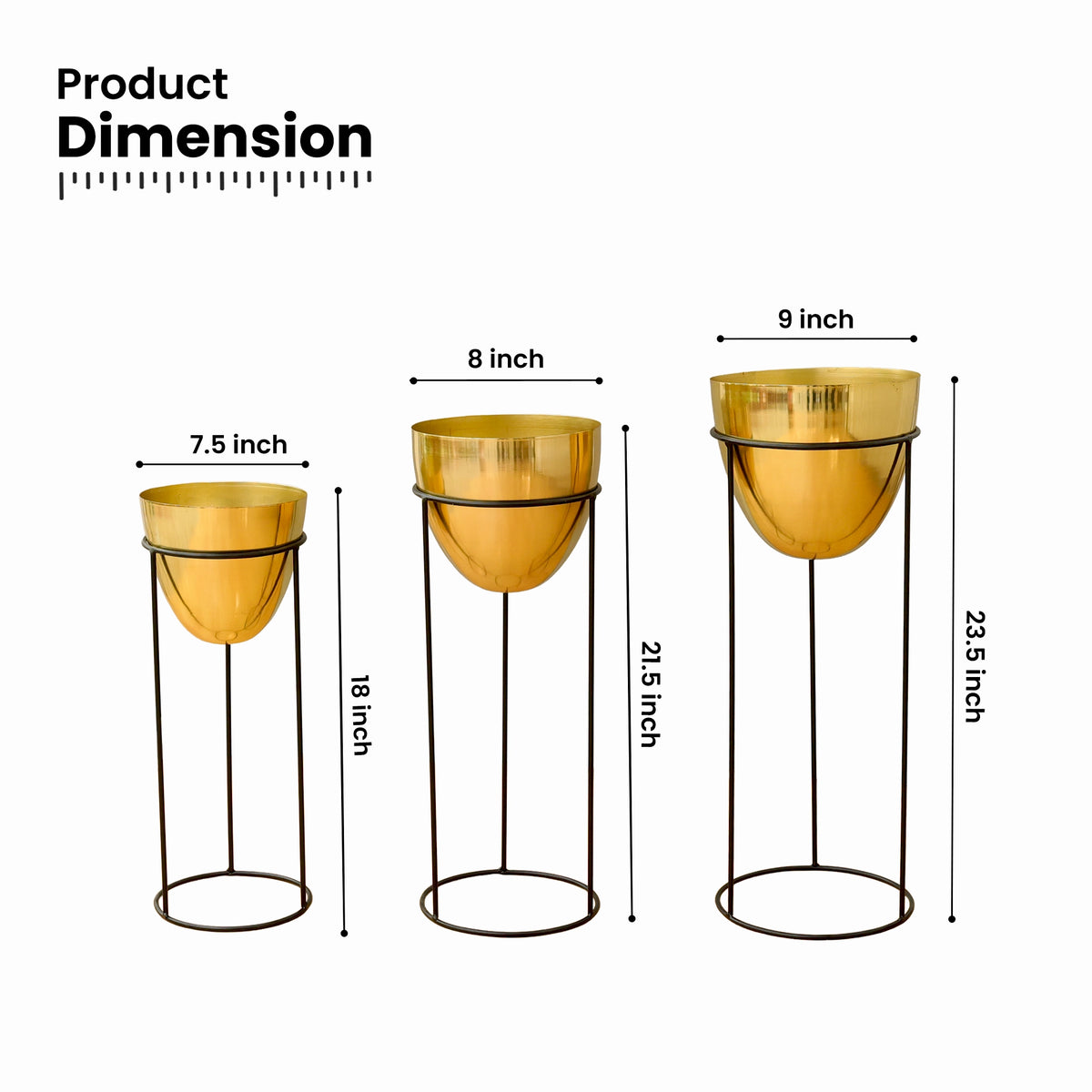 Orbelle Planters Gold edition from Urban Plant
