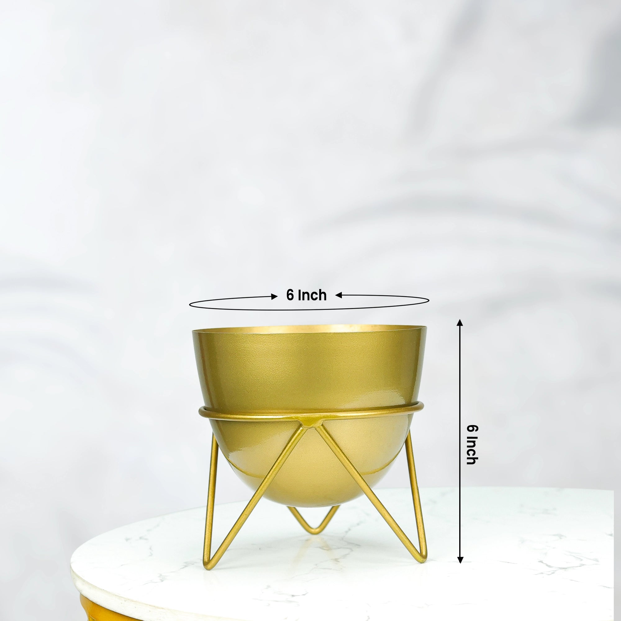 Ember Gold Metal Planter Urban Plant 
