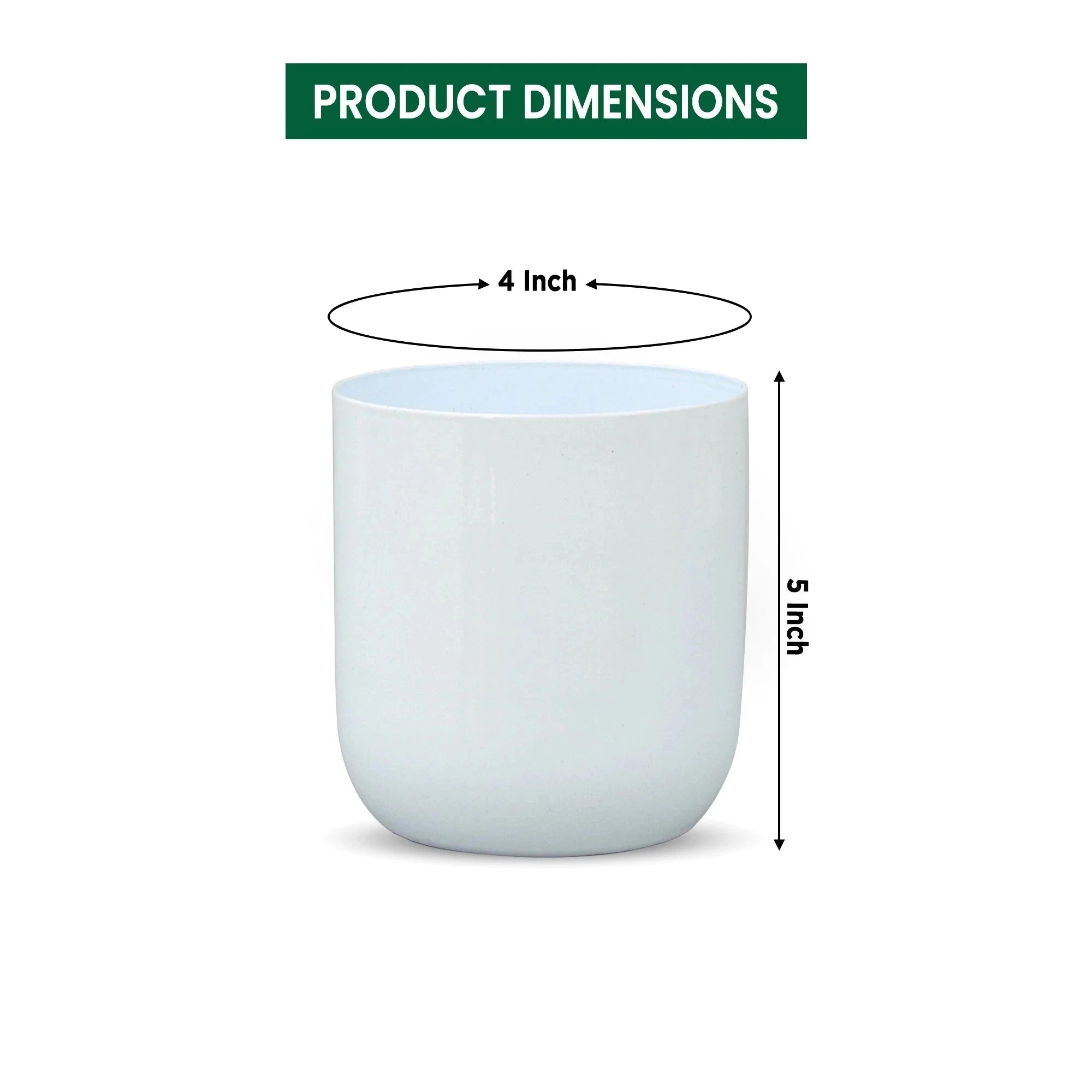 Metallic Miniature Planter (White - Pack of 2) Metal Planter Urban Plant 