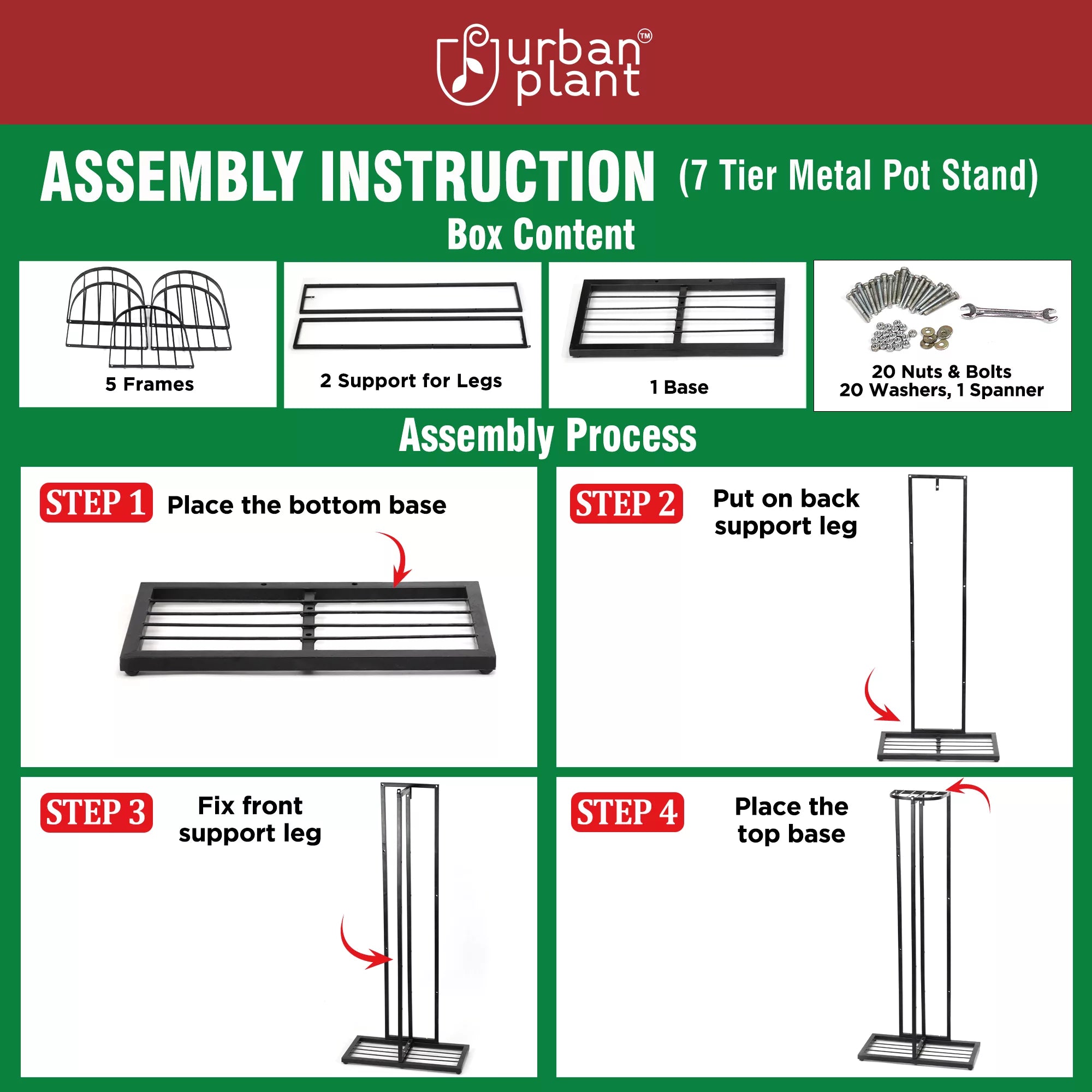 7 Tier Metal Pot Stand Metal Stand Urban Plant 