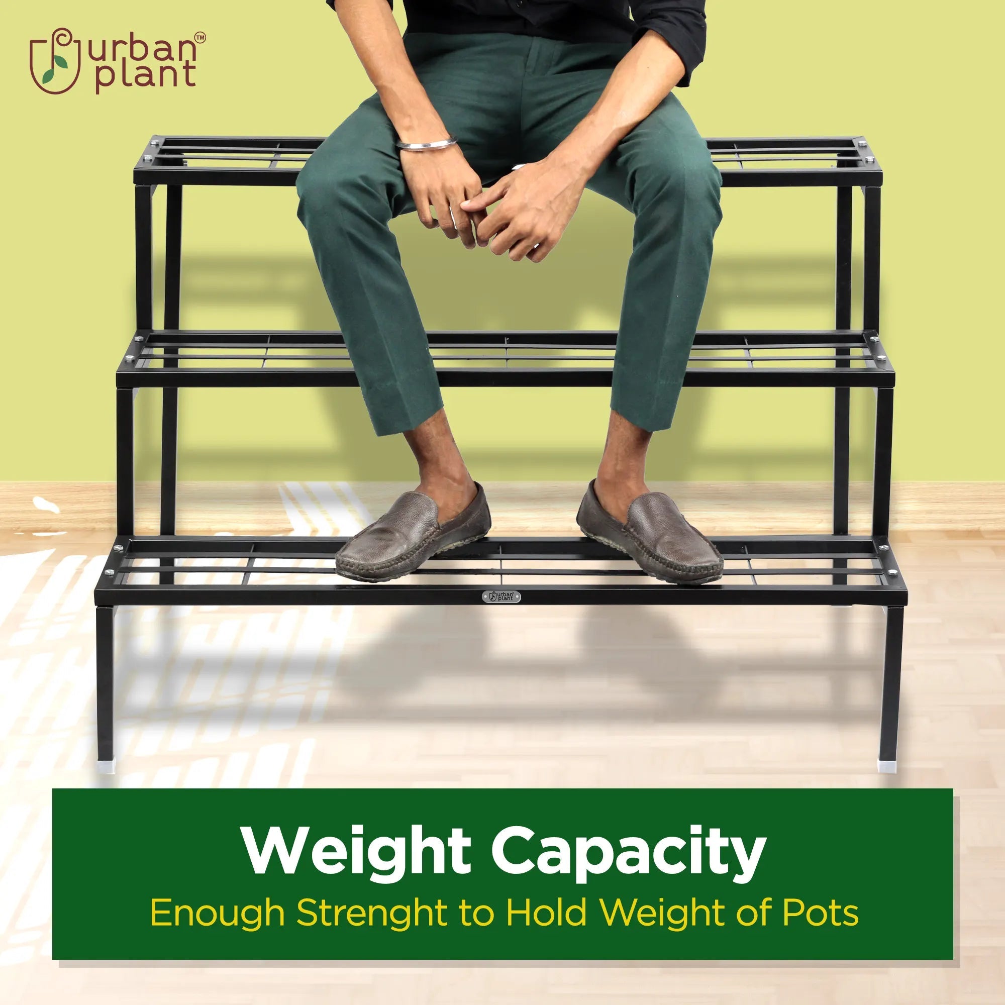 Urban Plant Heavy Duty 3 Step Planter Pot Stand- Best Outdoor & Indoor Garden Stand (Easy Assembly) Planter Stand Urban Plant 