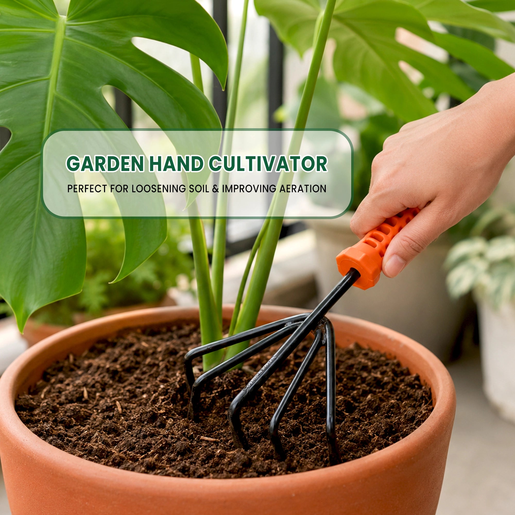 Urban Plant Garden 5-Prong Hand Cultivator
