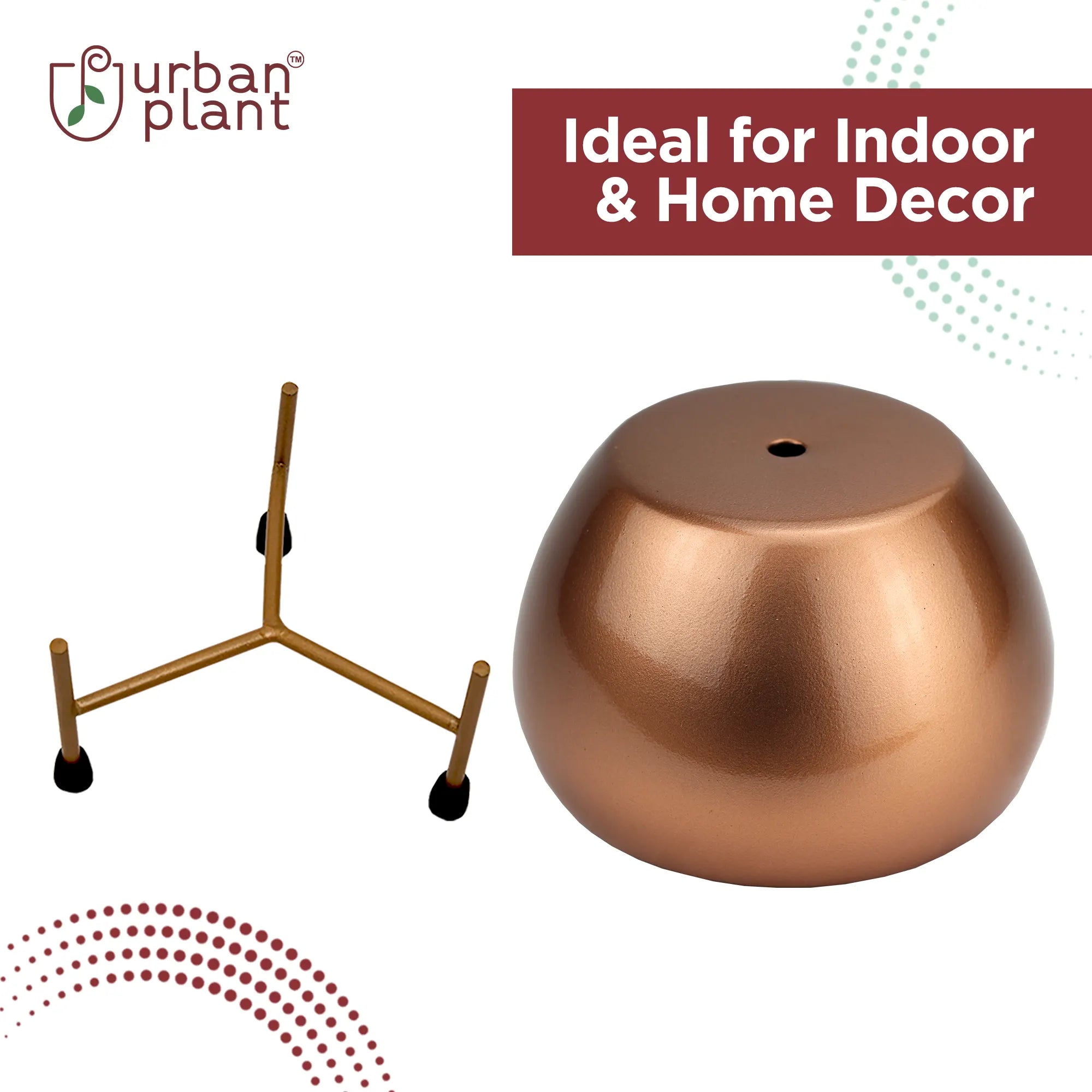 Classy & Vibrant Design Round Metal Pot For Home Decor Metal Pot Urban Plant 