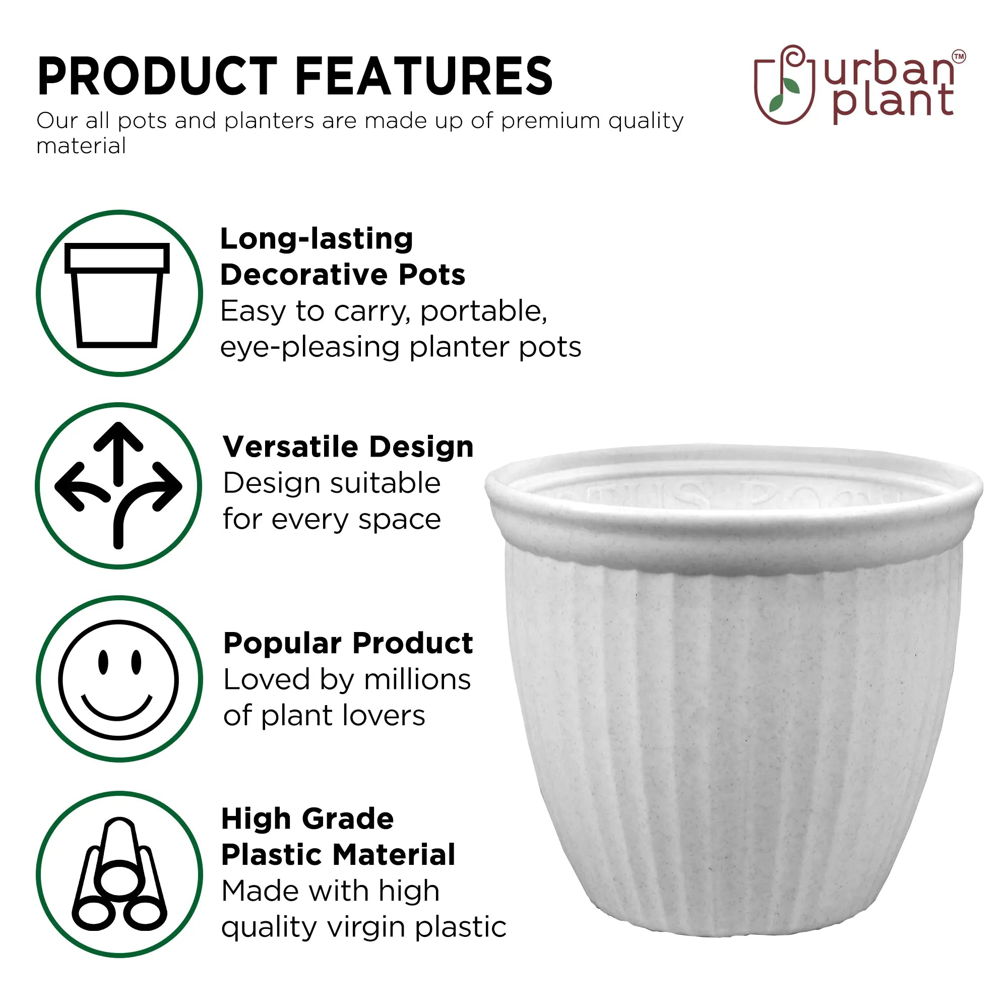 Urban Plant Lotus Planters (Set of 3) Urban Plant 