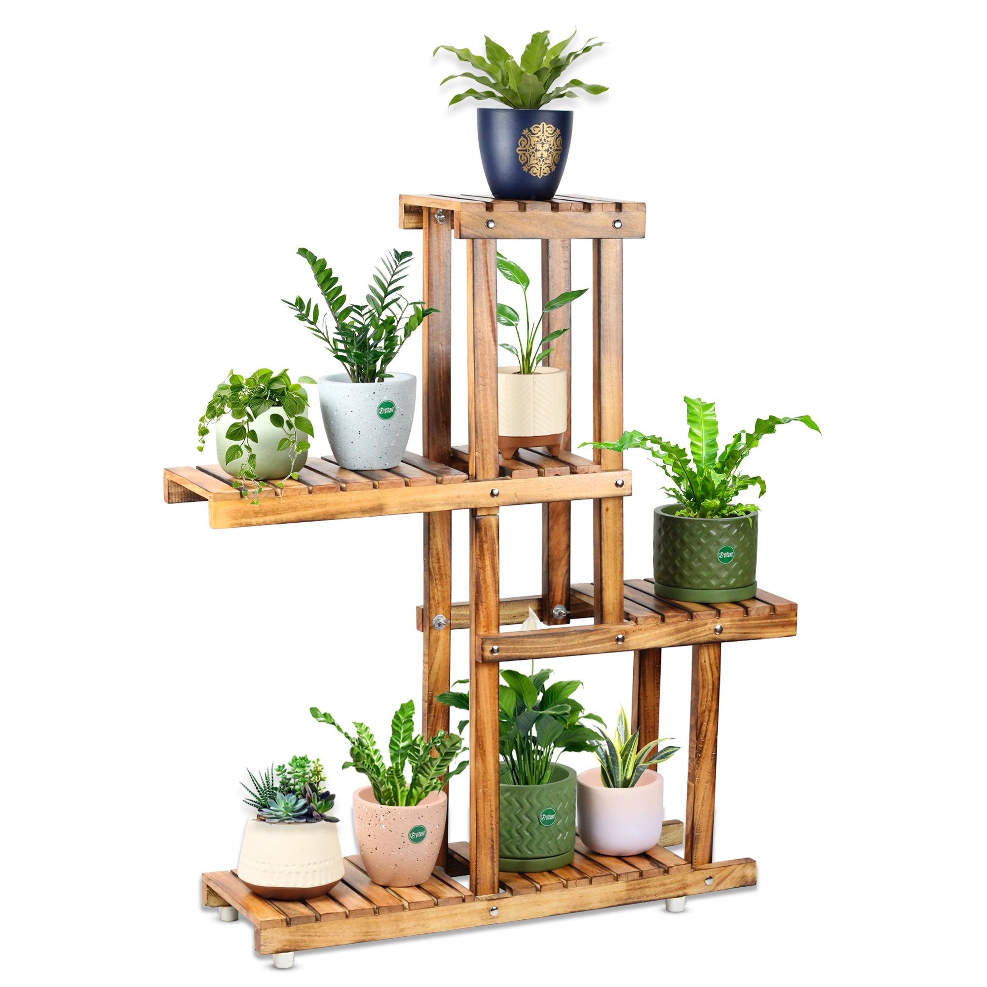 4-Tier Wooden Stand Urban Plant 