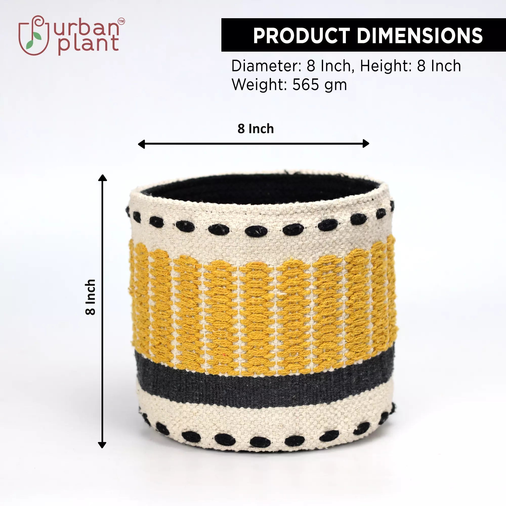 Entwined Cotton Planter, Dual-color basket planter - Pack of 1 Cotton Planter Urban Plant 