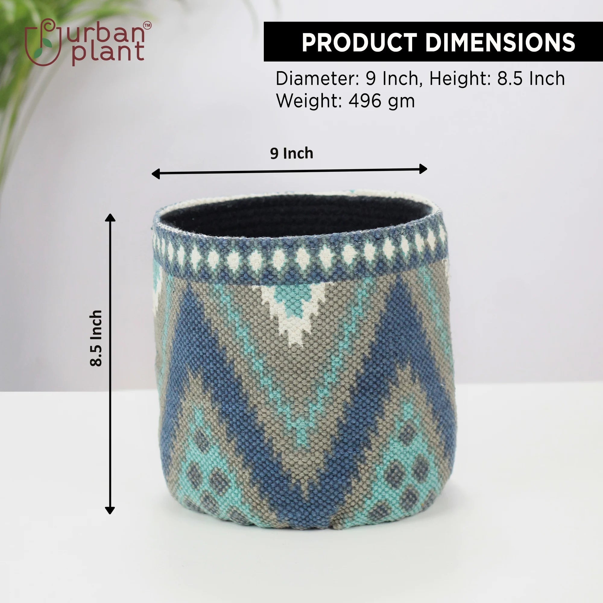 Diamond Patterned Cotton Planter, Dual-color cotton planter - Pack of 1 Cotton Planter Urban Plant 