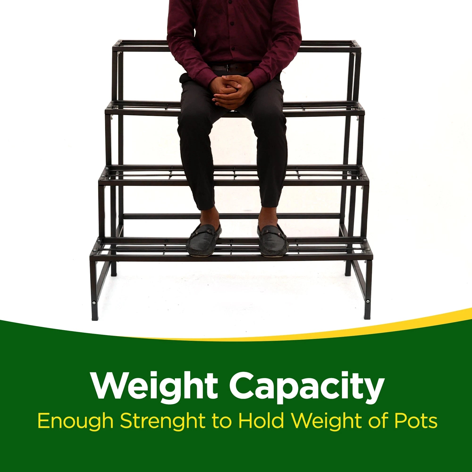 Urban Plant Heavy Duty 4-Step Planter Pot Stand Metal Stand Urban Plant 