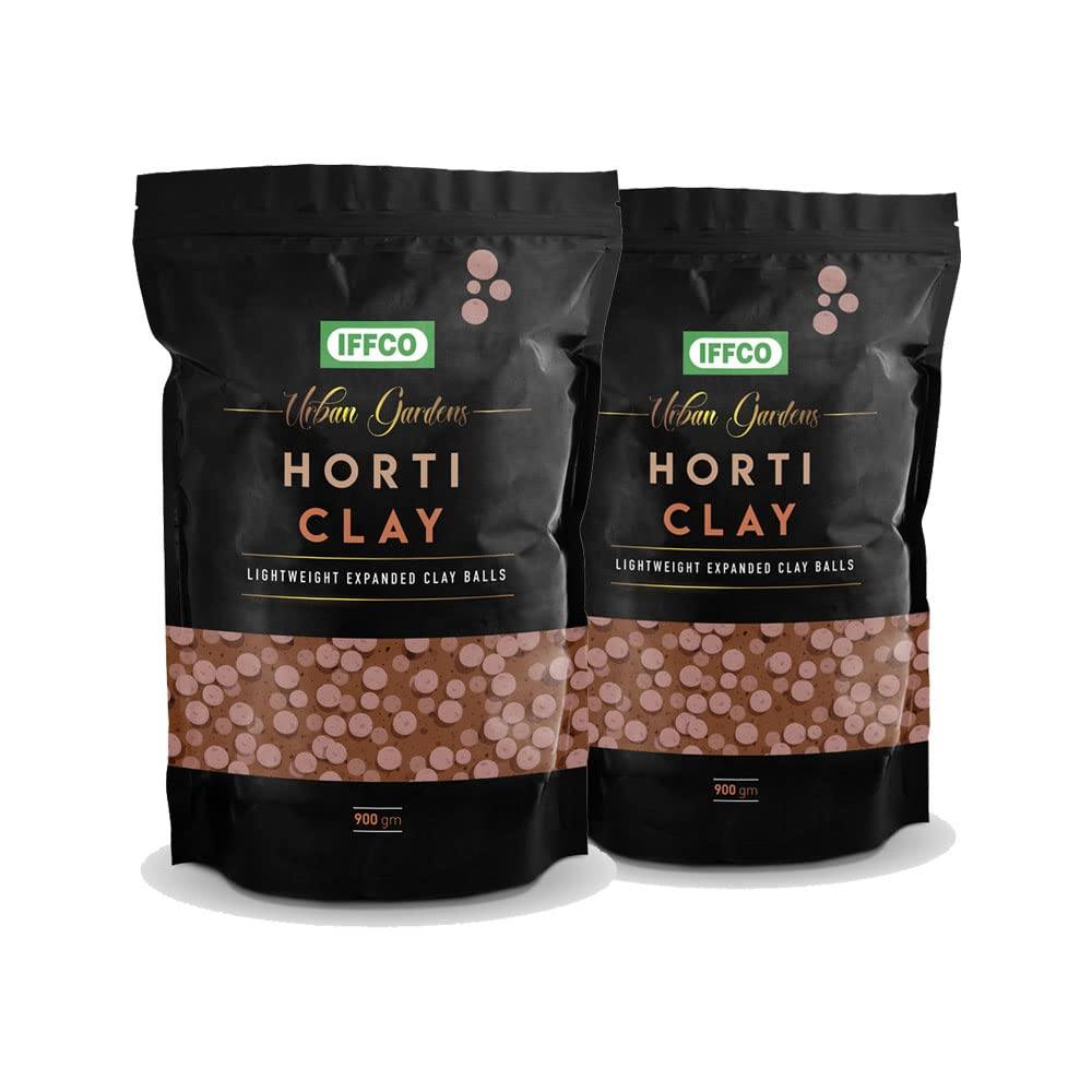 IFFCO Horti Clay - LECA Hydroton Clay Balls (Size: 8-15mm) Potting Mix Urban Plant 1800 gm 