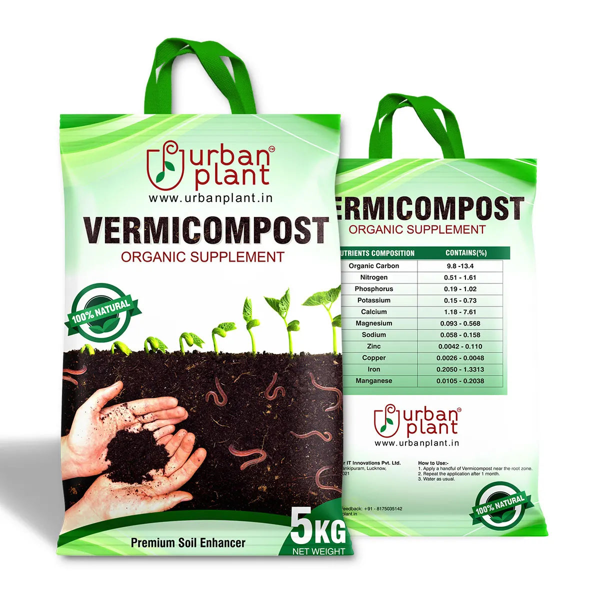 Pure Vermicompost Urban Plant 5 KG 