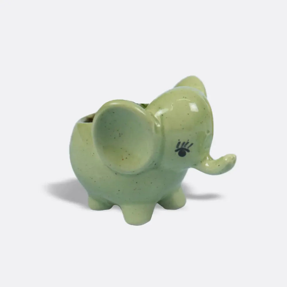 Mini Elephant Planter Ceramic Planters Urban Plant Green 