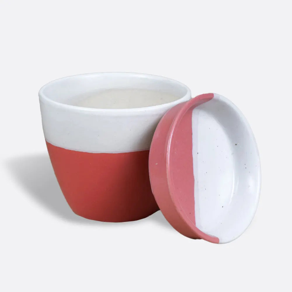 Modern Monochrome Pink & Black Ceramic Planter Pot (Set Of 2) Ceramic Planters Urban Plant 