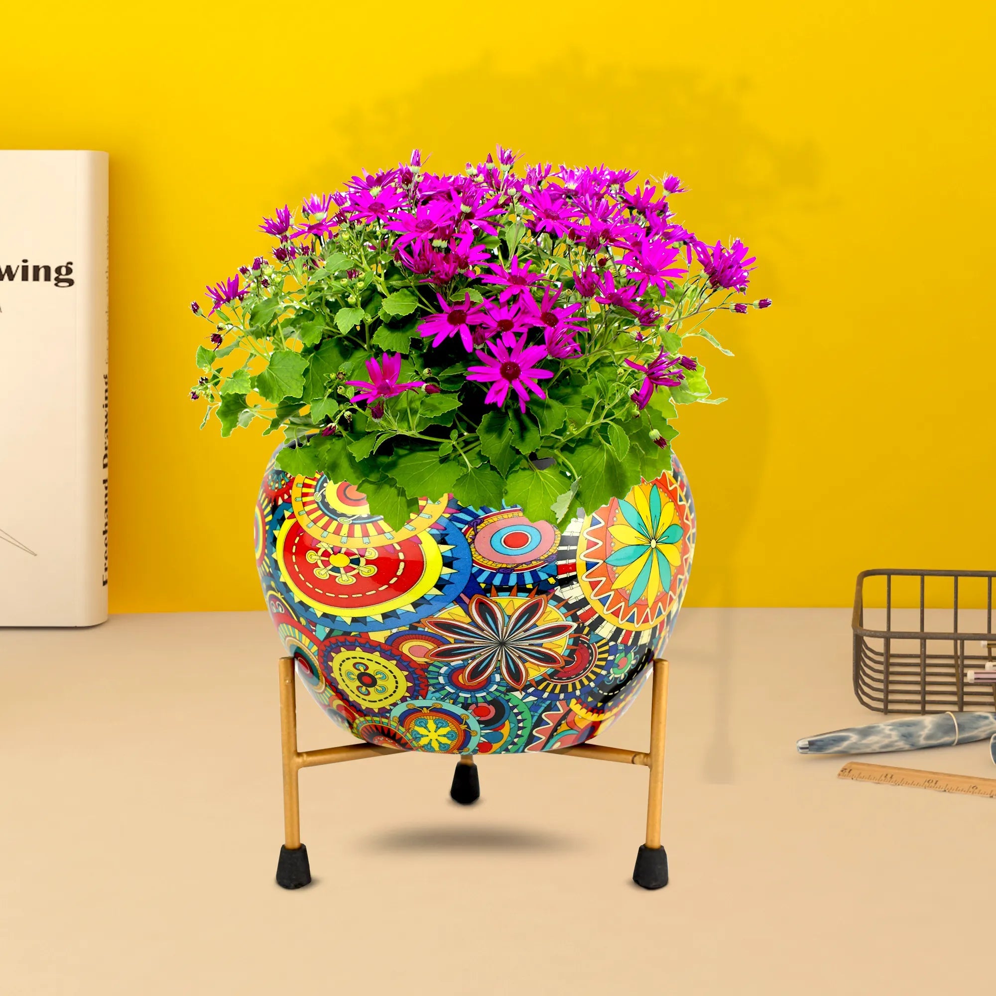 Mystic Bowl Designer Metal Pot - Urban Plant Metal Planter Urban Plant 