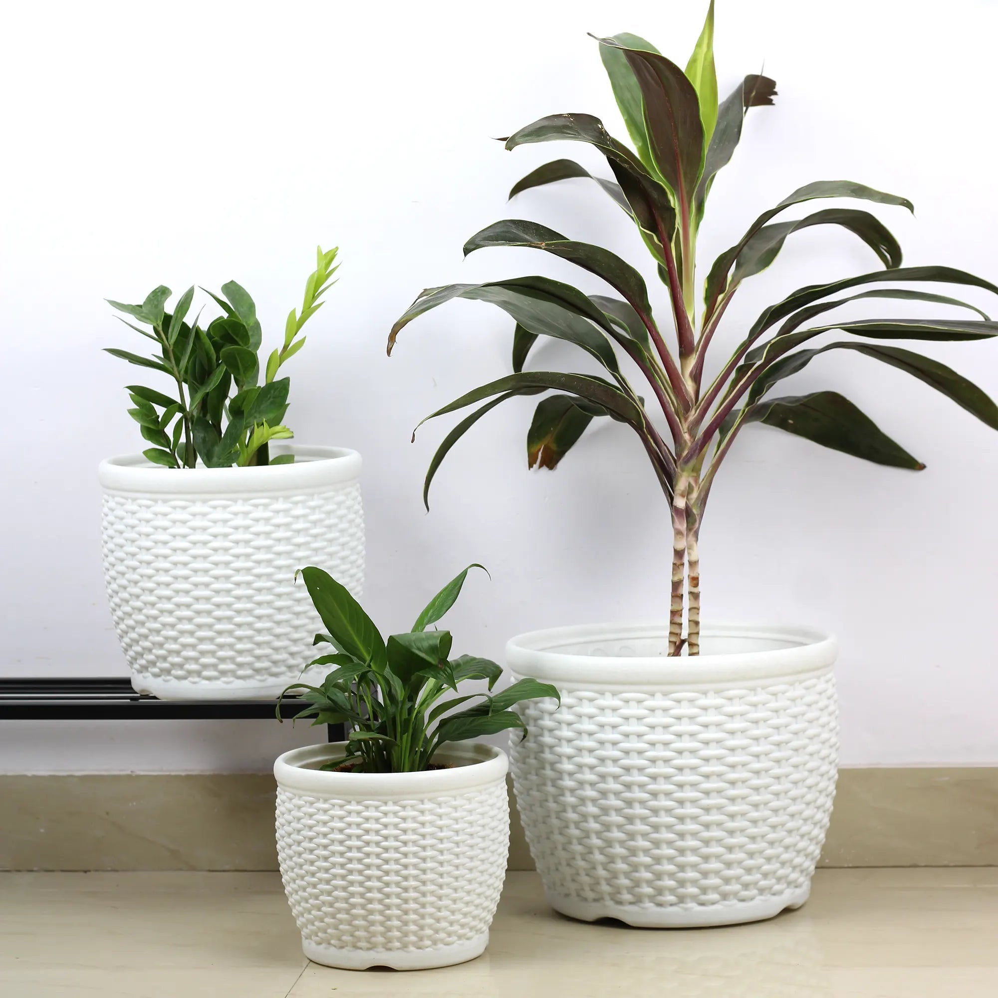 Urban Plant Mat Classy Planters (Set of 3) Urban Plant White 