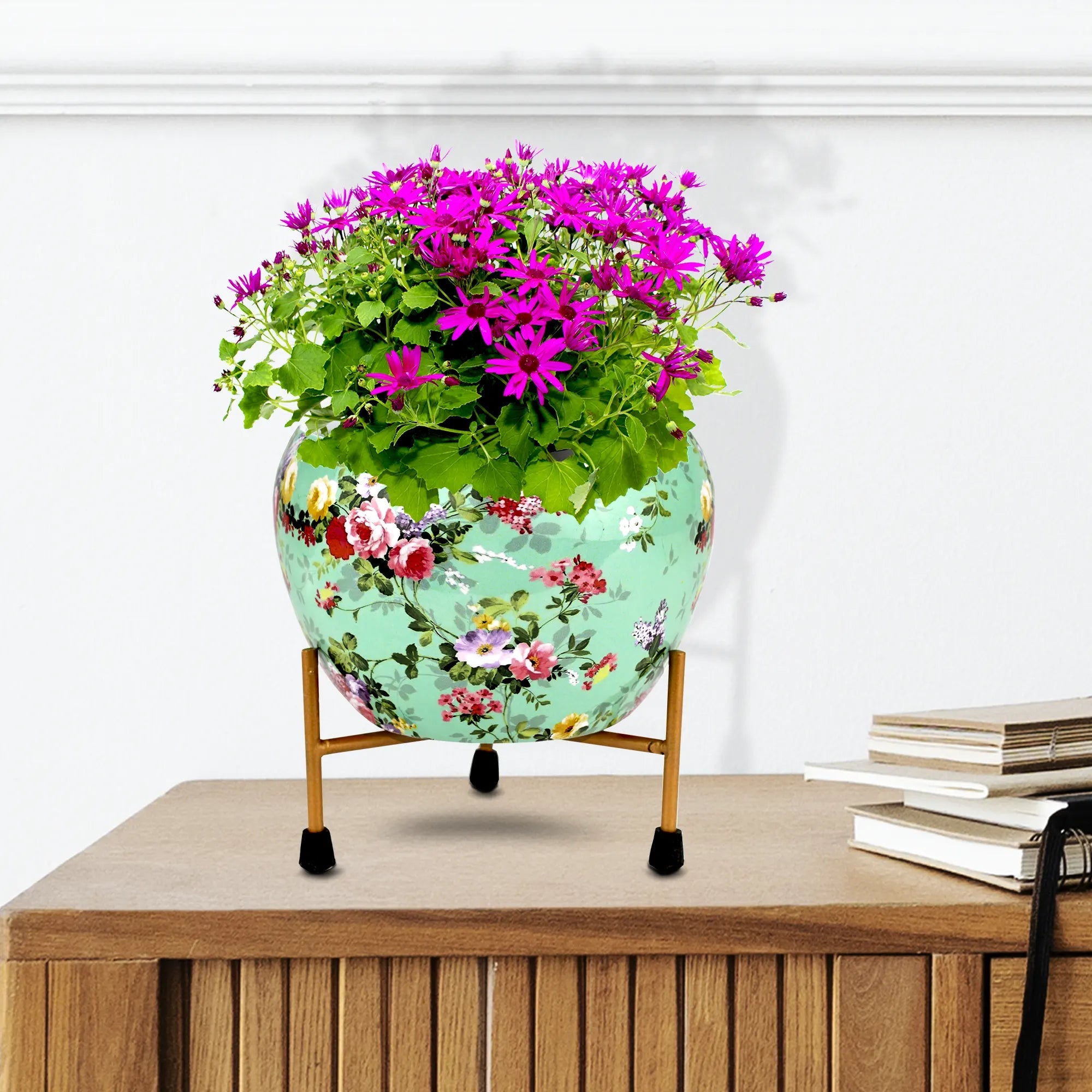 Mystic Bowl Designer Metal Pot - Urban Plant Metal Planter Urban Plant Aqua Flora 