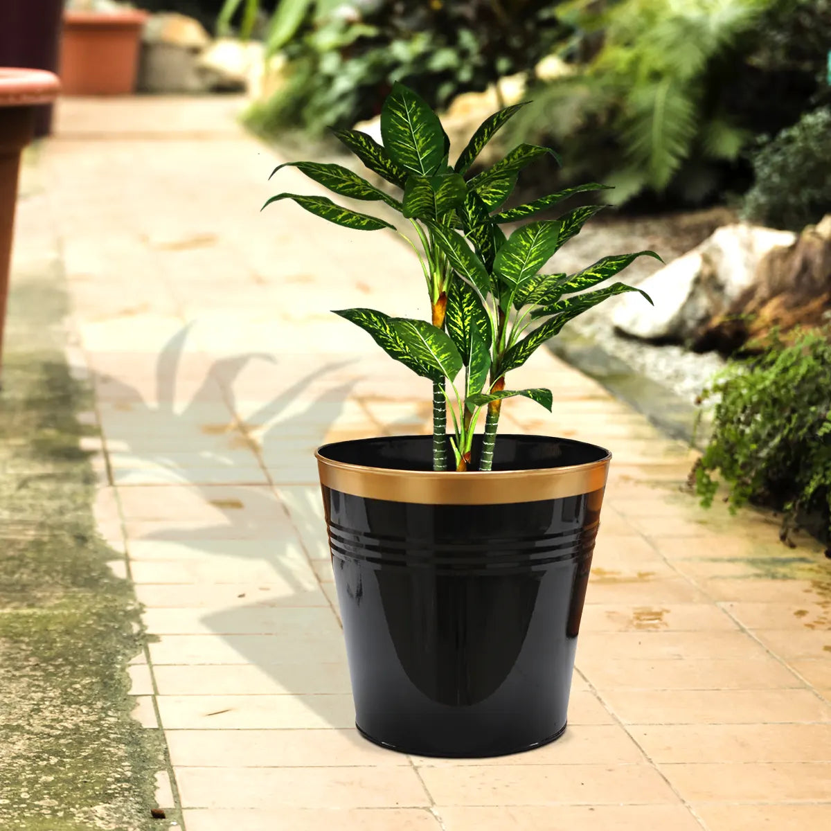 Bucket Patio Planter Urban Plant Black 1 