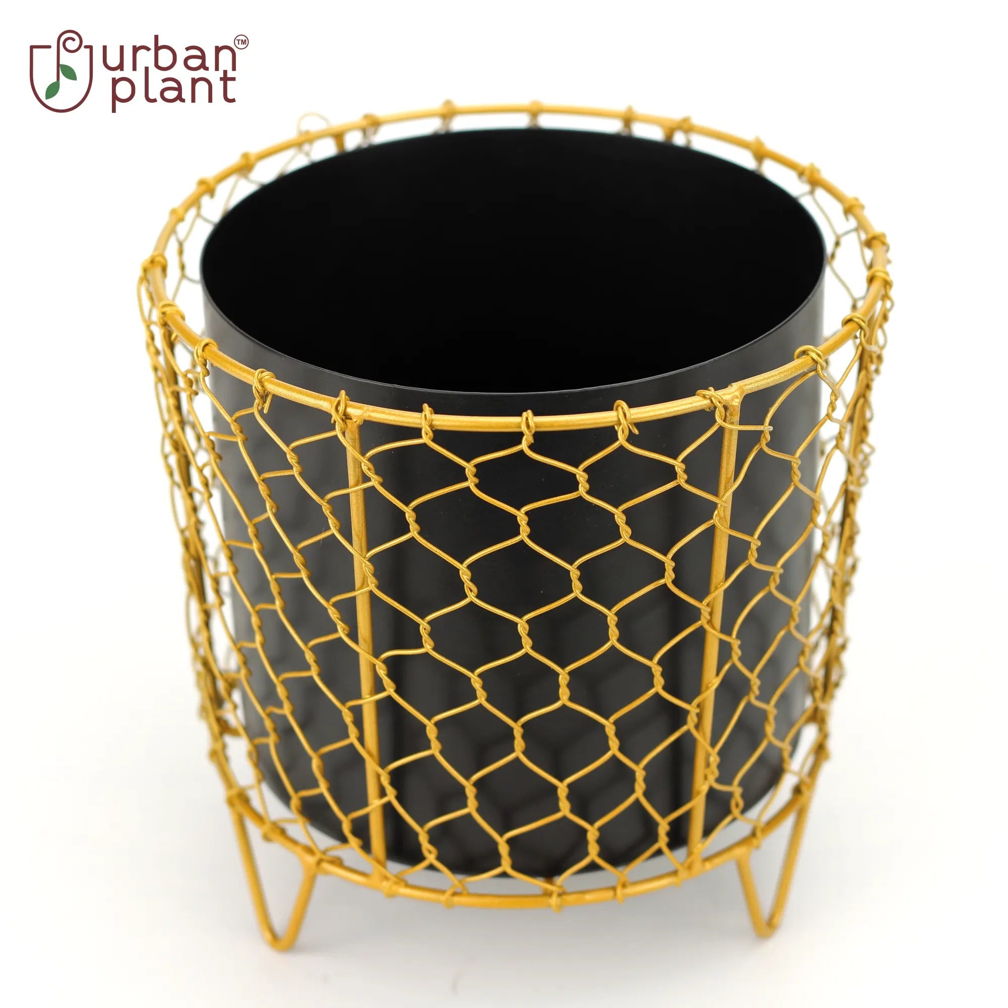 Golden Nest Tall Metal Planter Urban Plant 