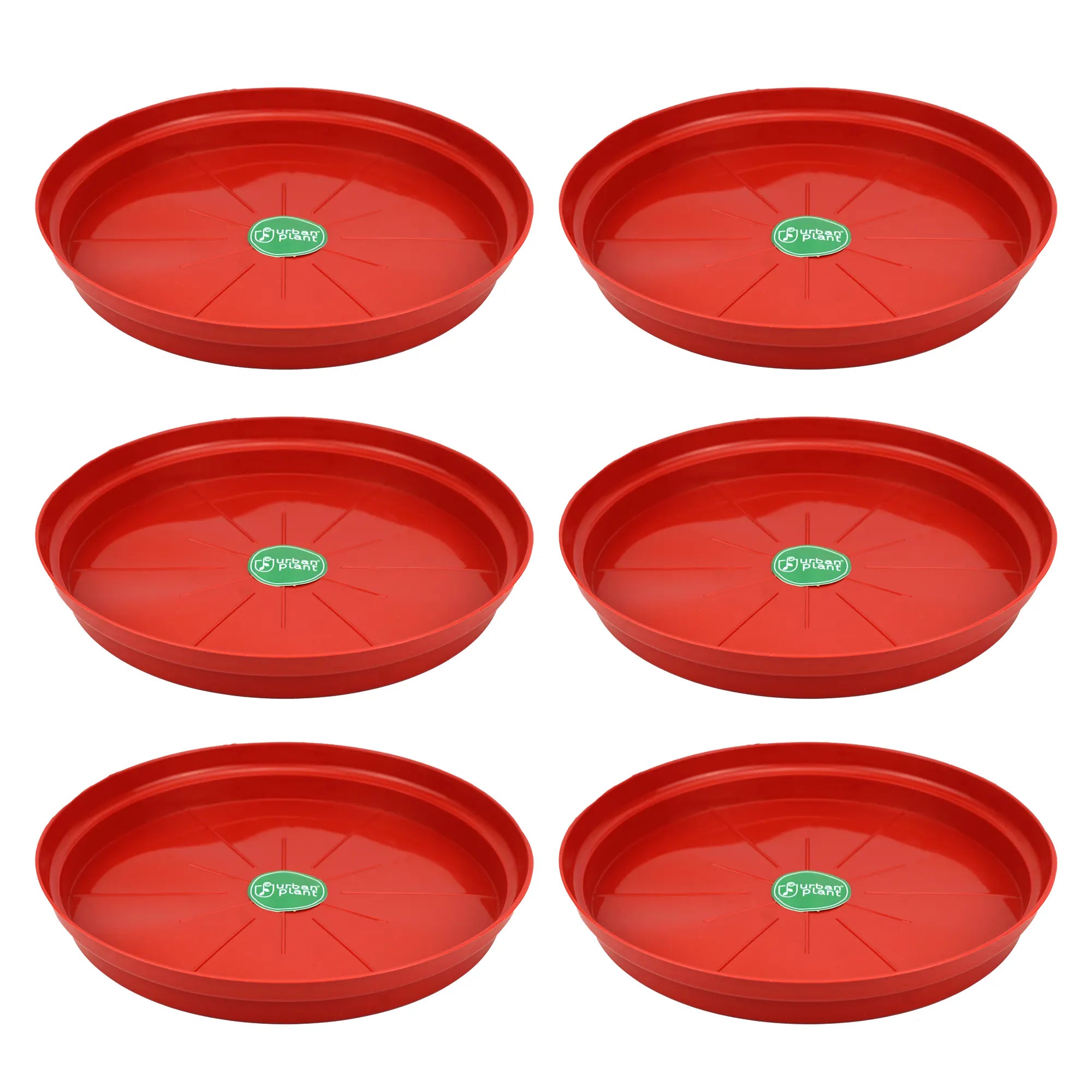 Urban Plant Round Bottom Tray (Plate/Saucer) for All Type of Pots Urban Plant 8 Inch Set of 6 