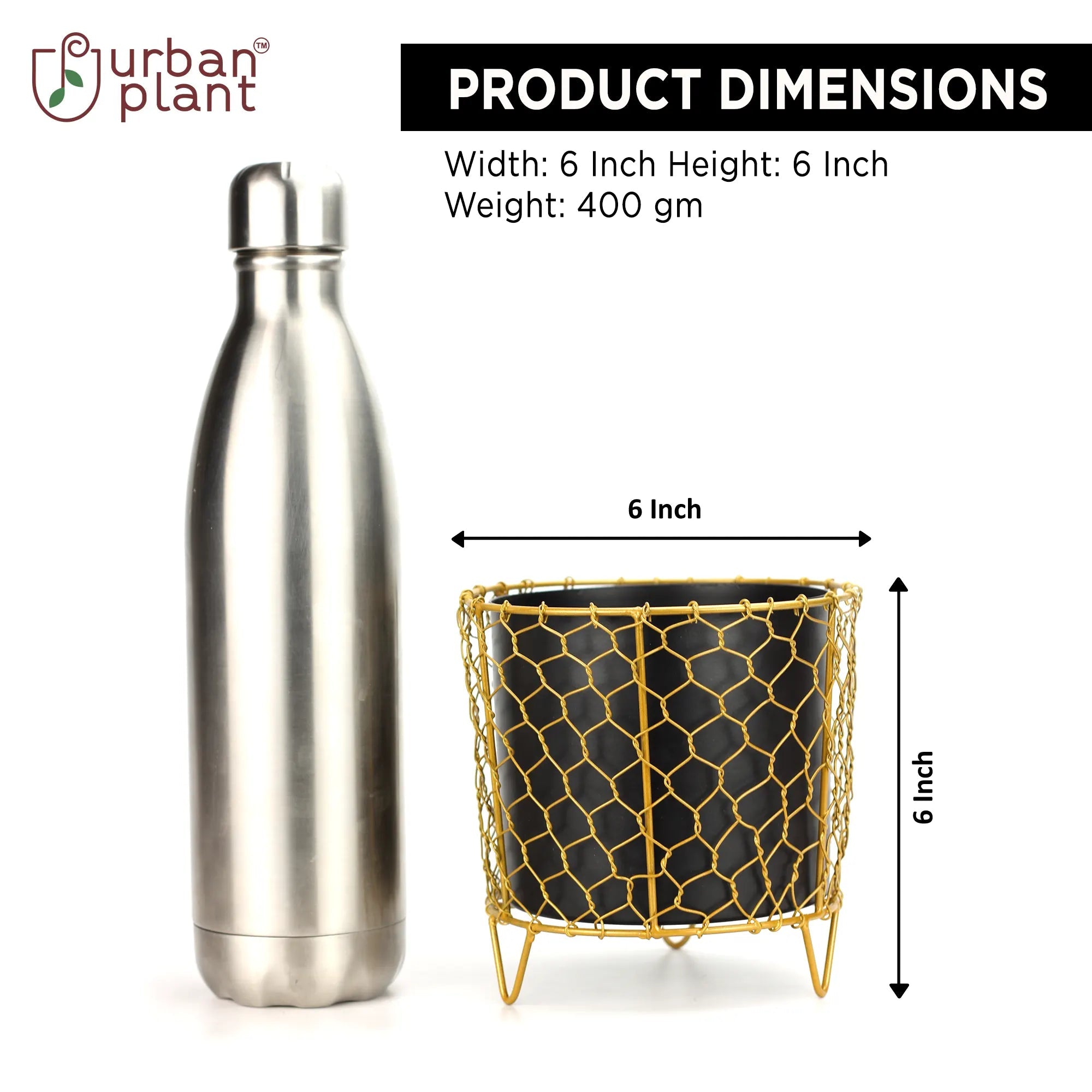 Golden Nest Tall Metal Planter Urban Plant 